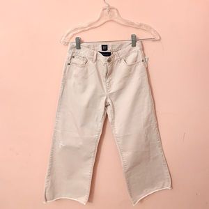 Gap kids high rise wide leg crop jeans